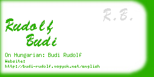 rudolf budi business card